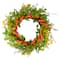 22" Orange & Yellow Carrot & Berry Foliage Easter Floral Spring Wreath